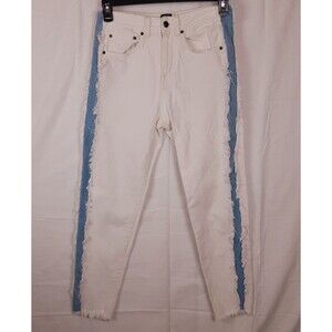 PRPS Bel Air Denim Blue & White Jeans Distressed Size 27 Tapered Leg